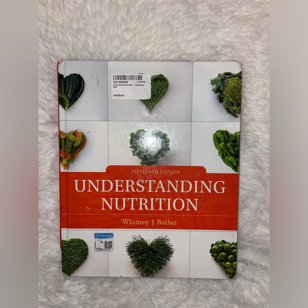 Understanding nutrition hardcover standalone book textbook 15th edition Whitney
